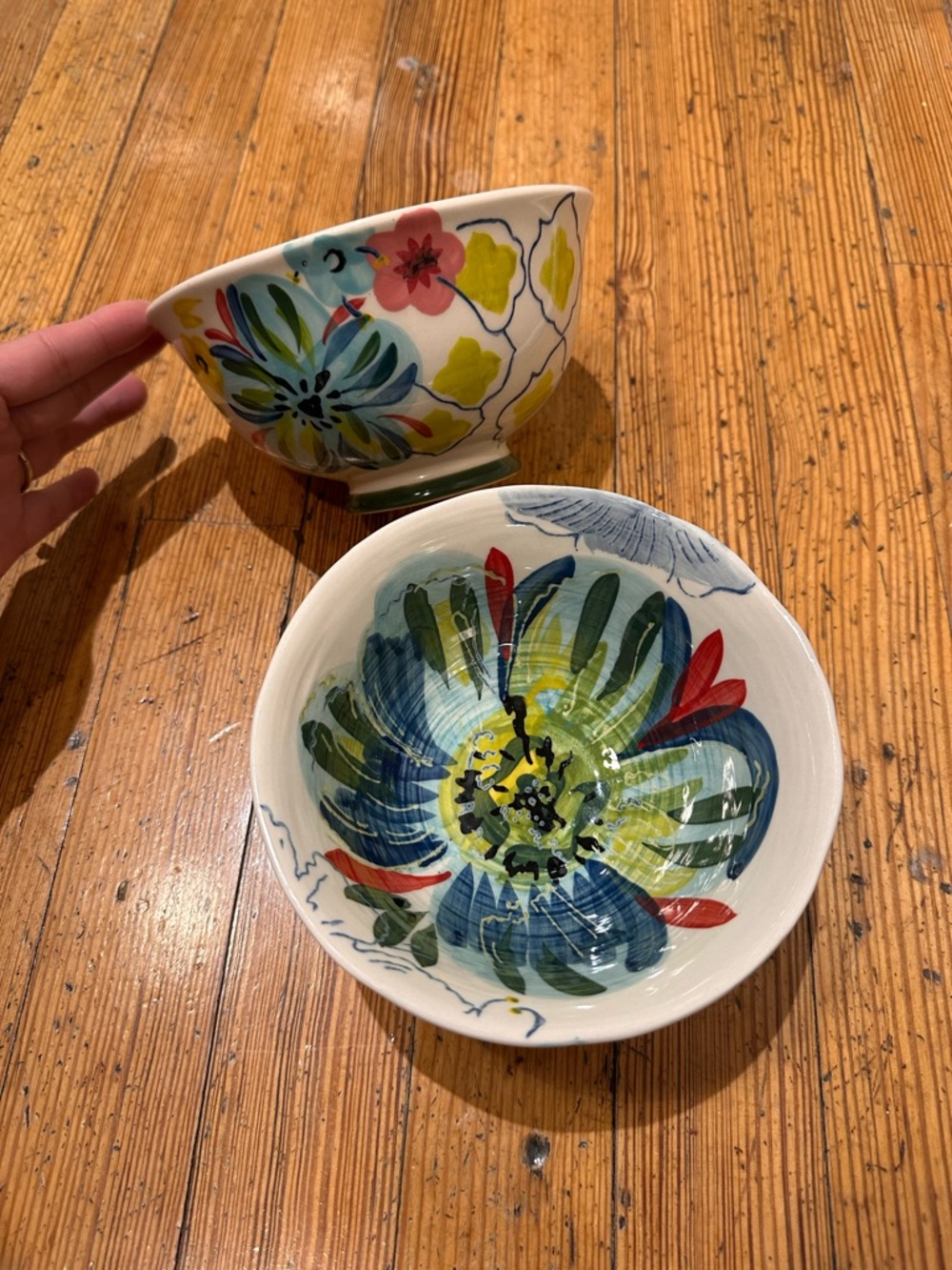 Two Anthropologie sissinghurst estudio Flores 6” bowls